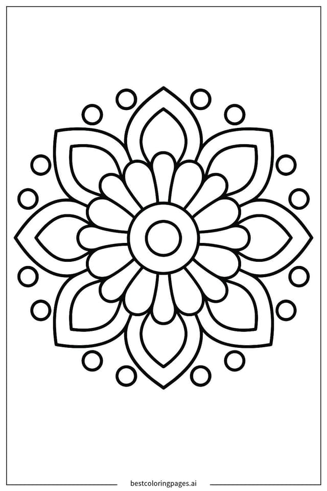 Captivating Mandala Design Coloring Page