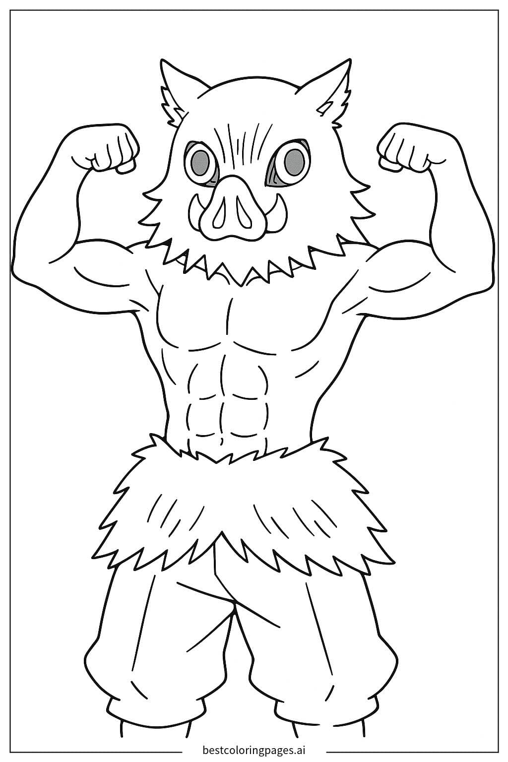 Inosuke Flexing Muscles