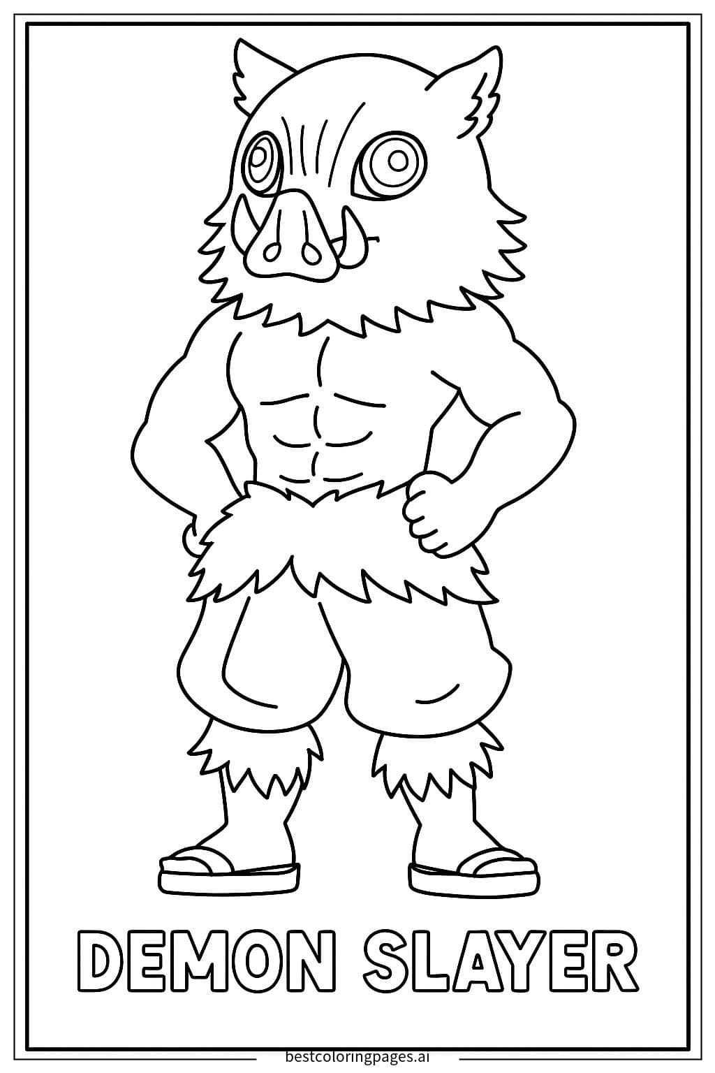Inosuke mit seiner Wildschweinmaske