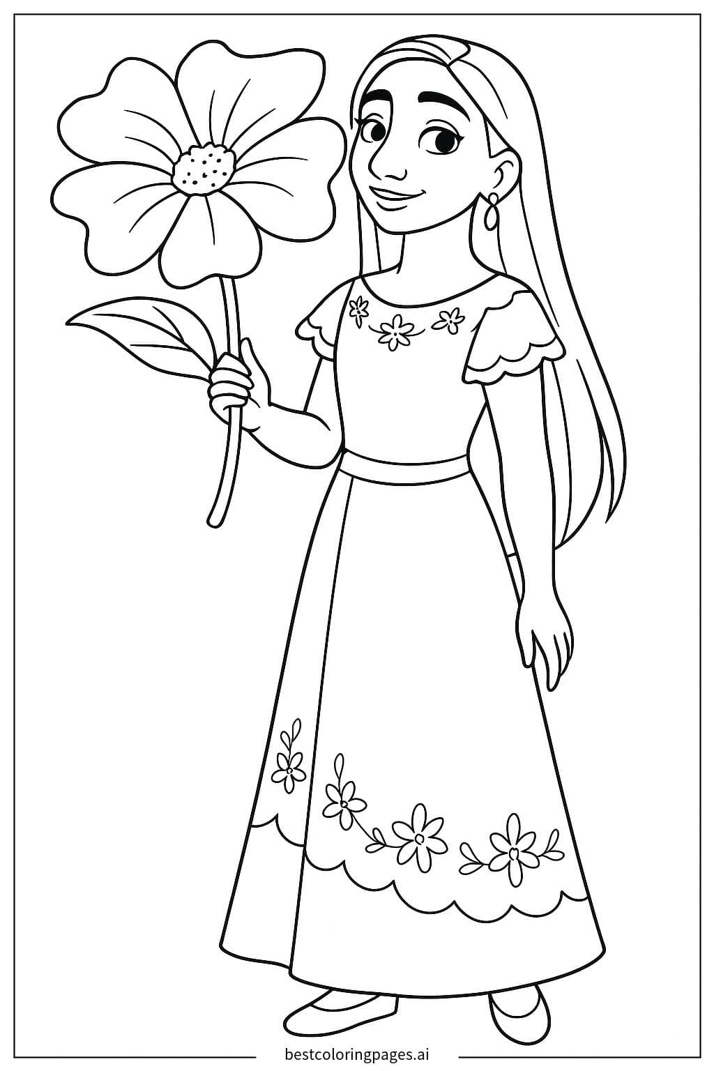 Isabela with a Beautiful Flower