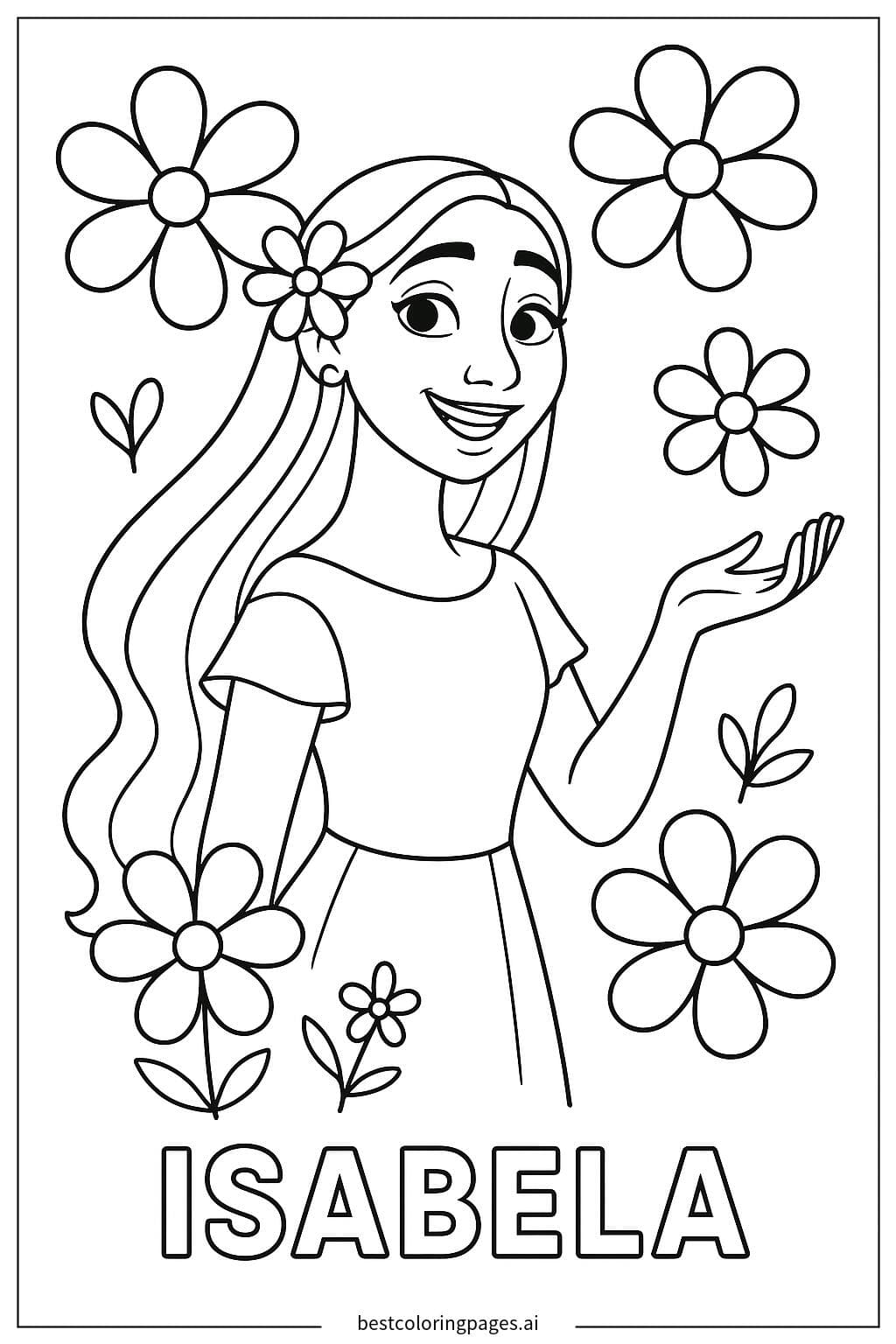 Isabela with Enchanting Flowers