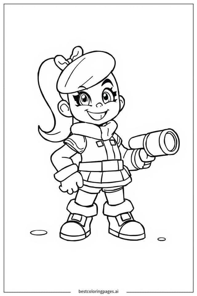 Coloriage Jessie tenant sa tourelle