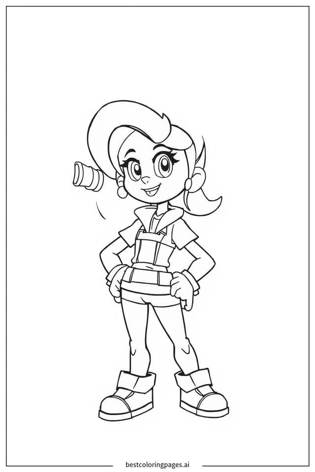 Coloriage Jessie avec Tourelle