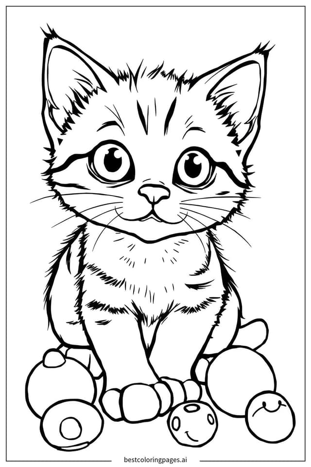 Desenhos de Gatinho Saltitante para Colorir
