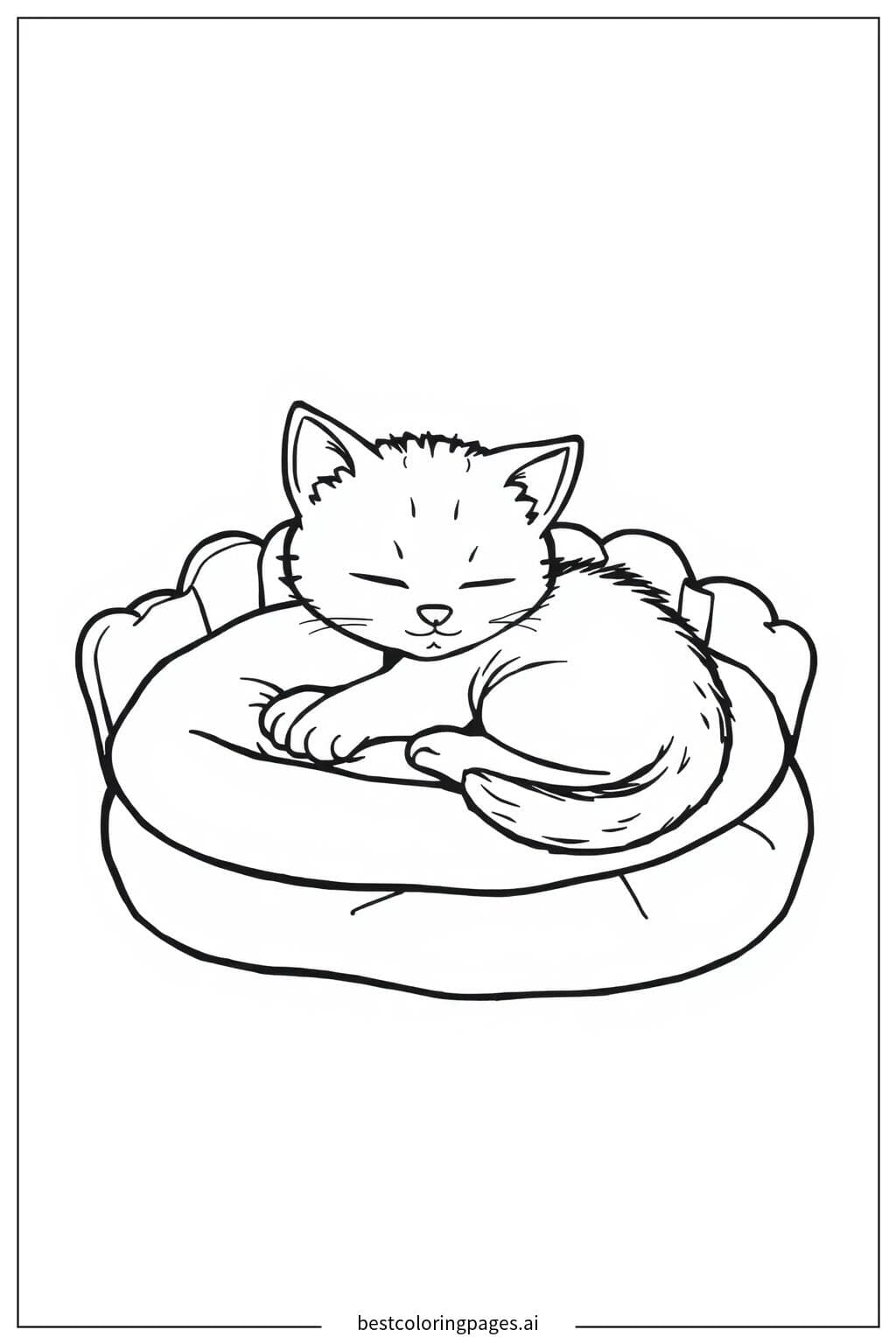 Peaceful Kitten Dreaming
