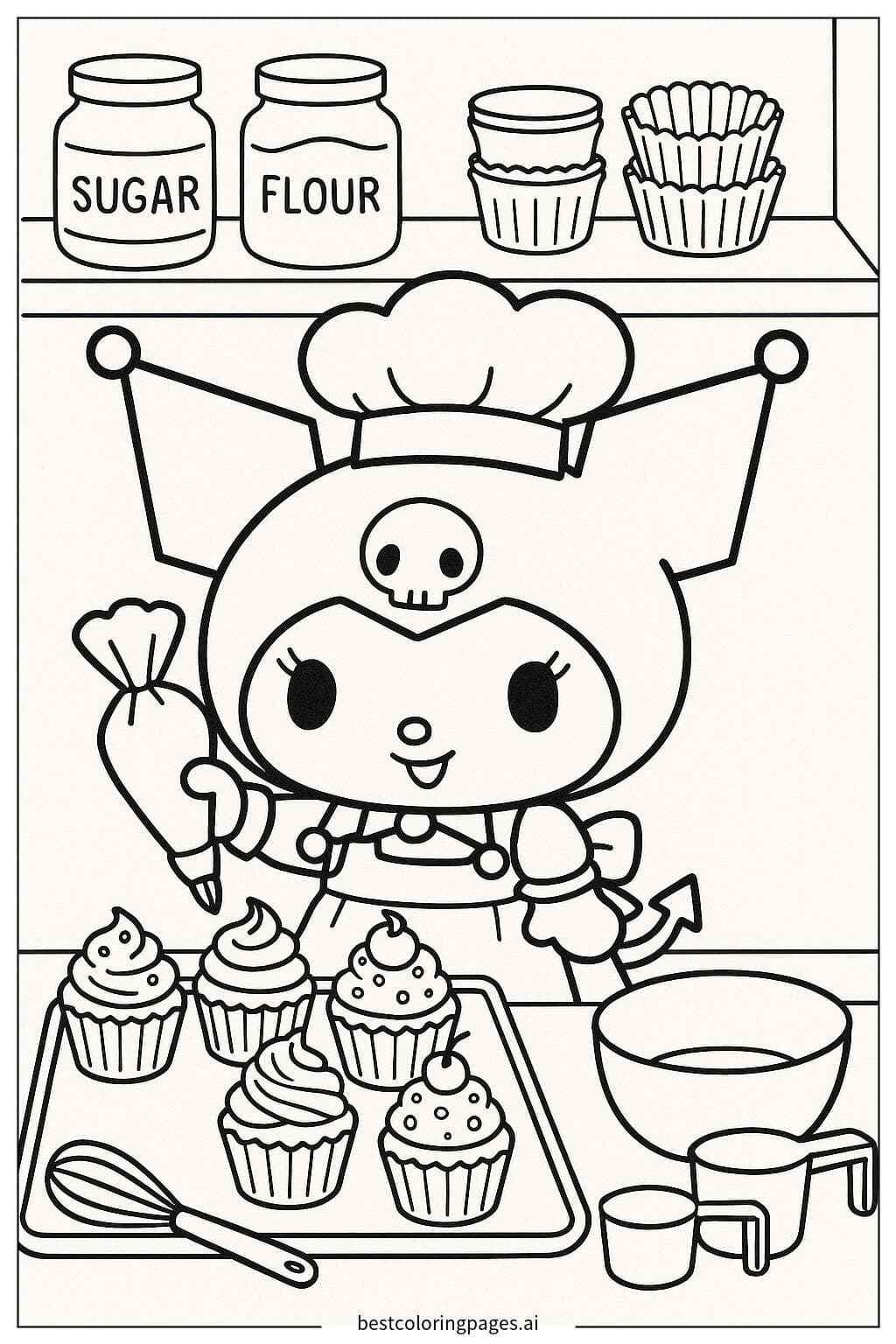 Kuromi烘焙纸杯蛋糕