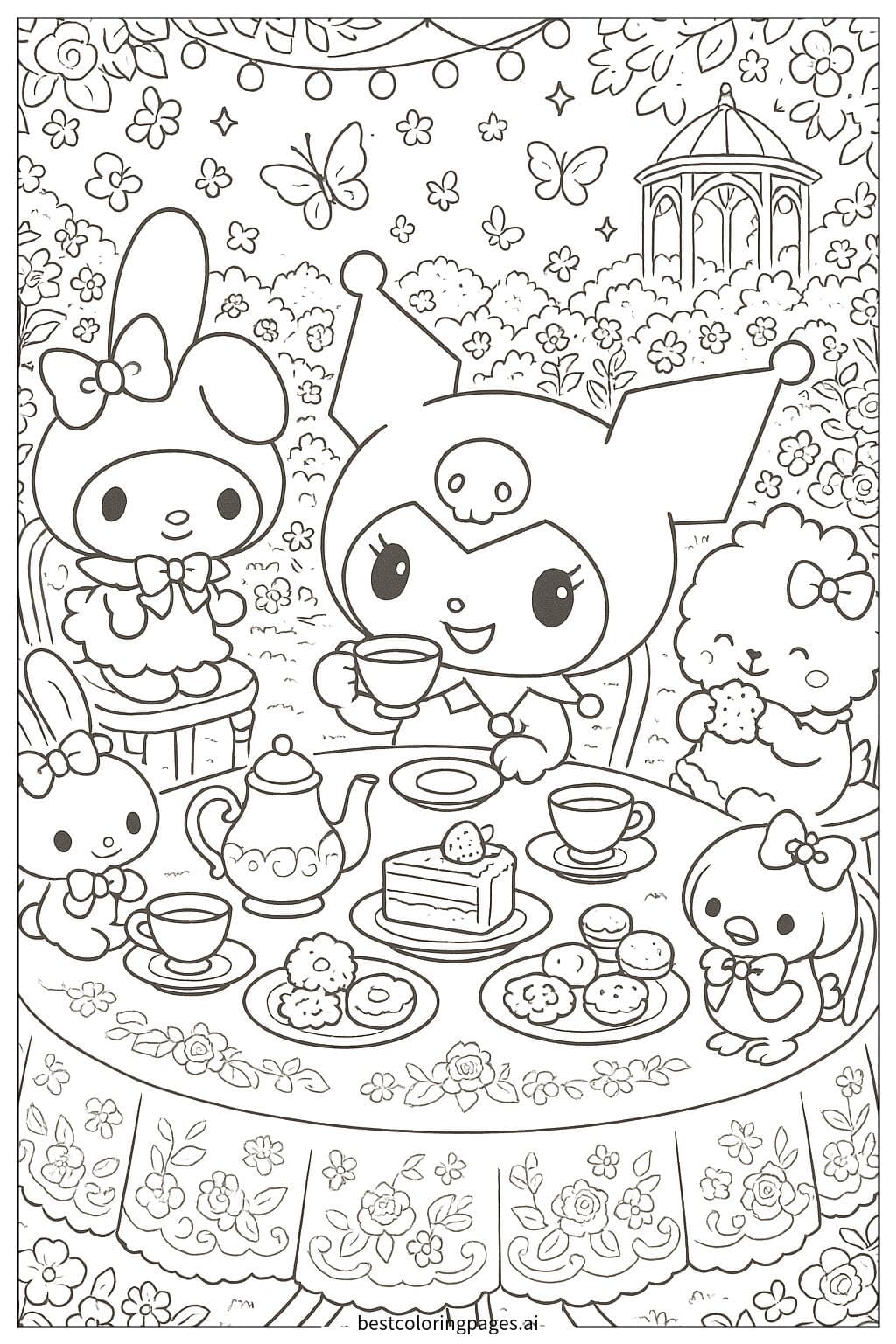 Kuromi's Tea Party with Friends