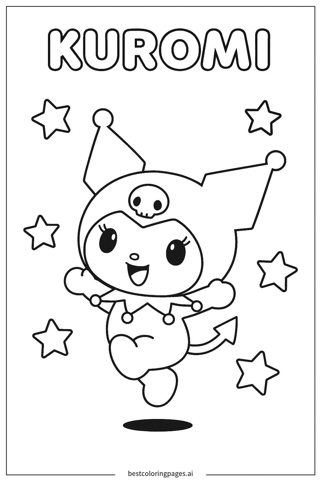 Kuromi Jumping with Stars