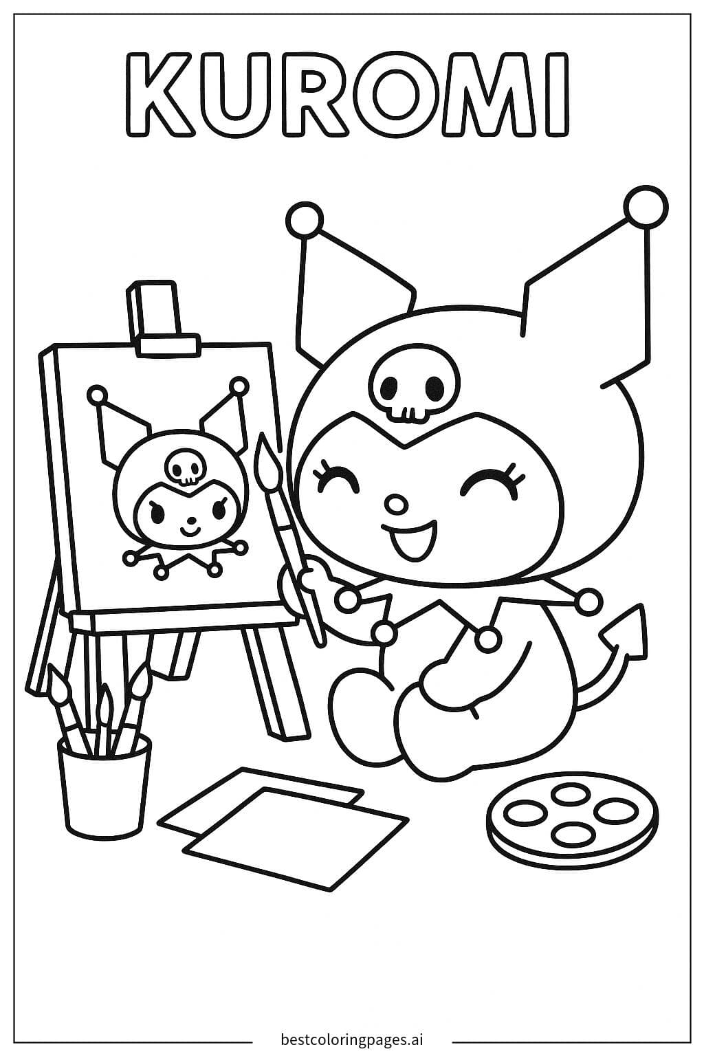Kuromi 在画画