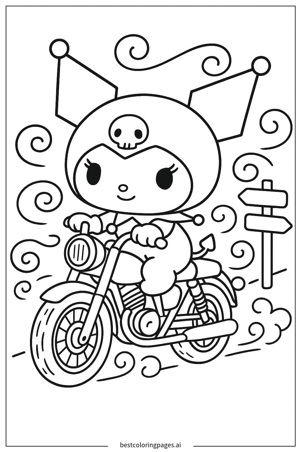 Kuromi骑摩托车