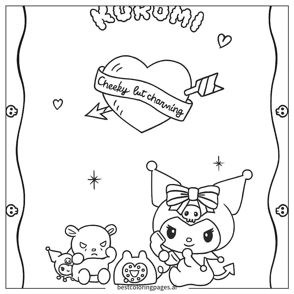 Kuromi nói chuyện điện thoại