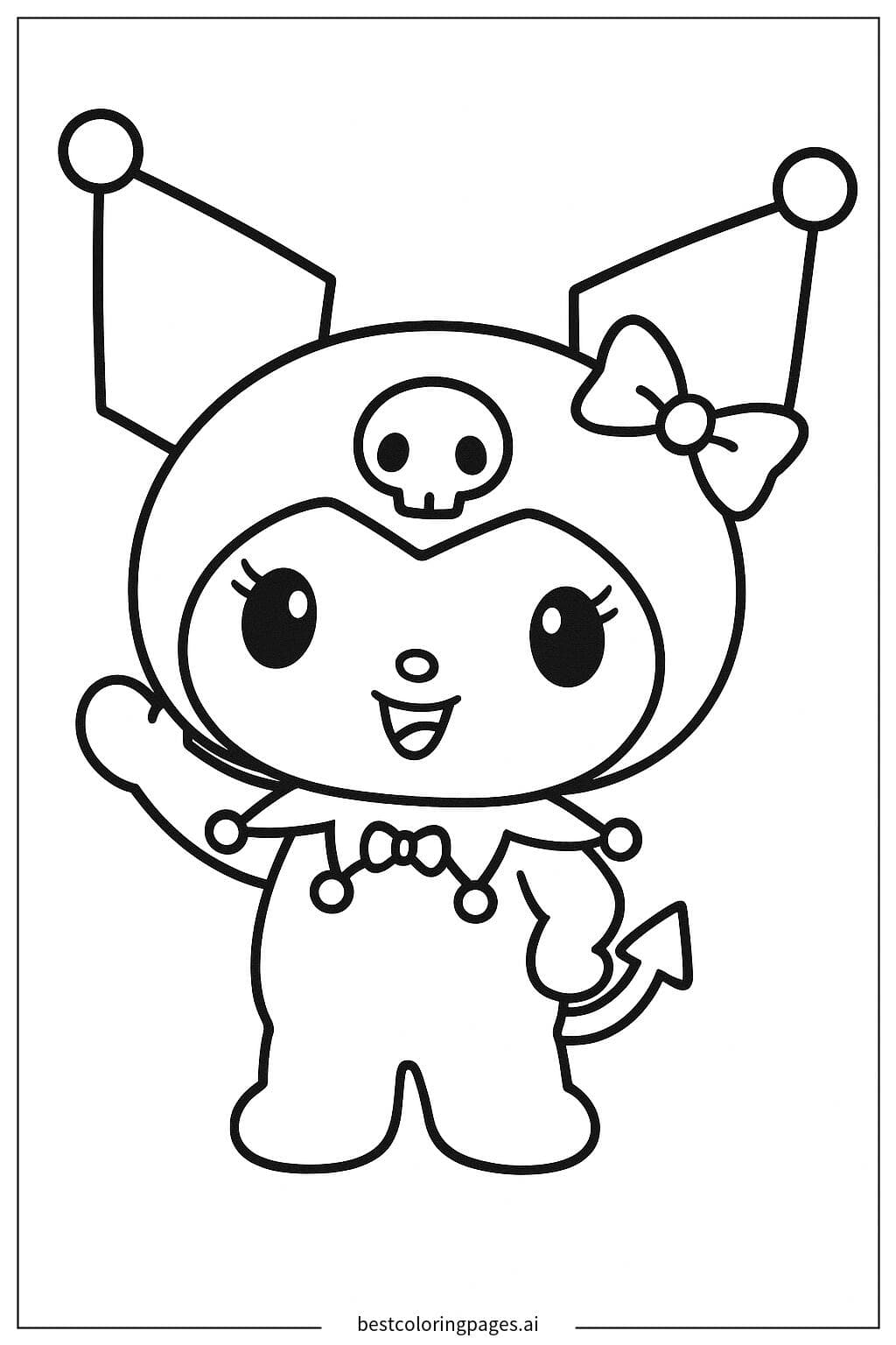 Kuromi Waving Cheerfully