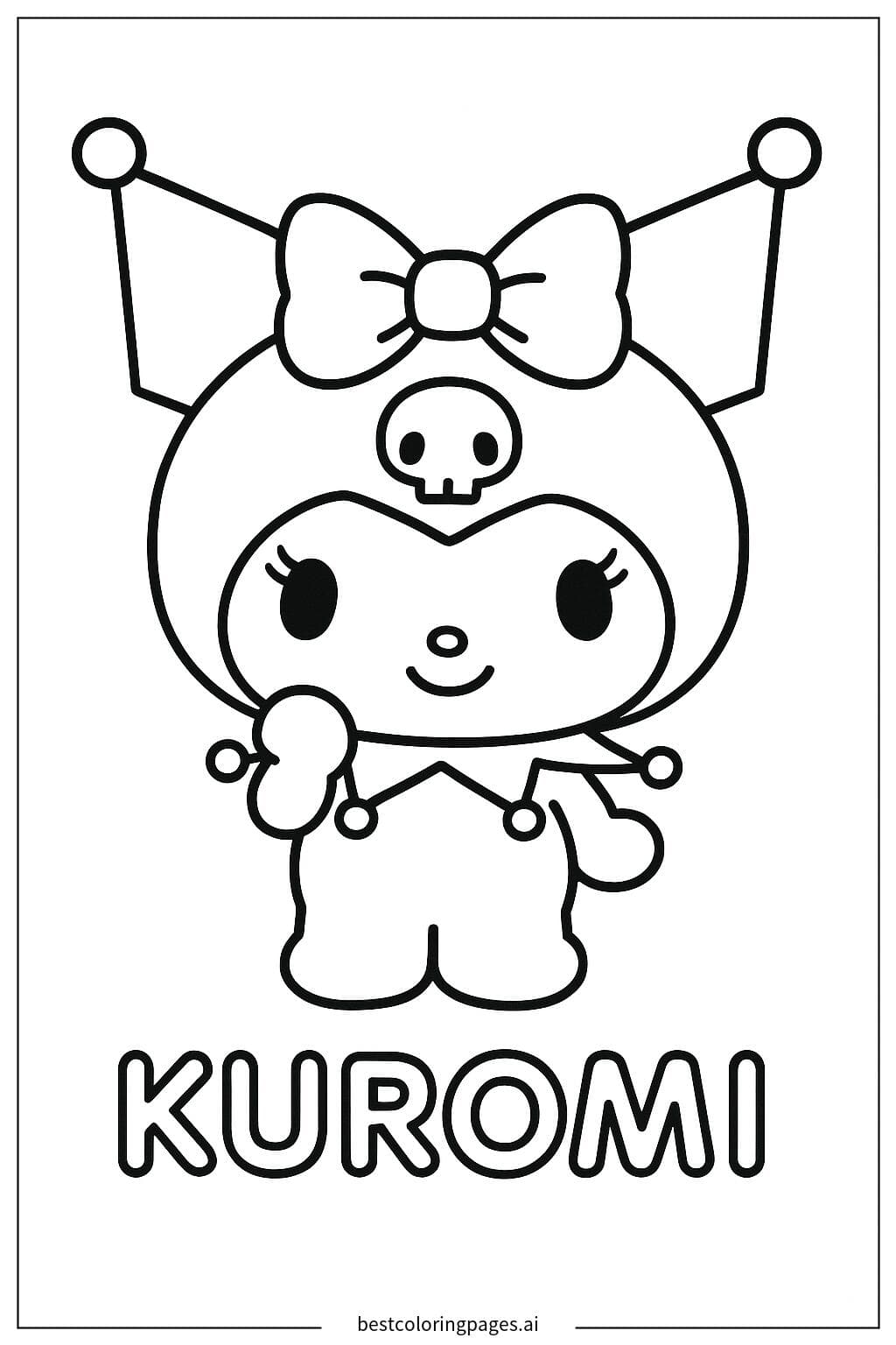 Kuromi đội nơ trên đầu