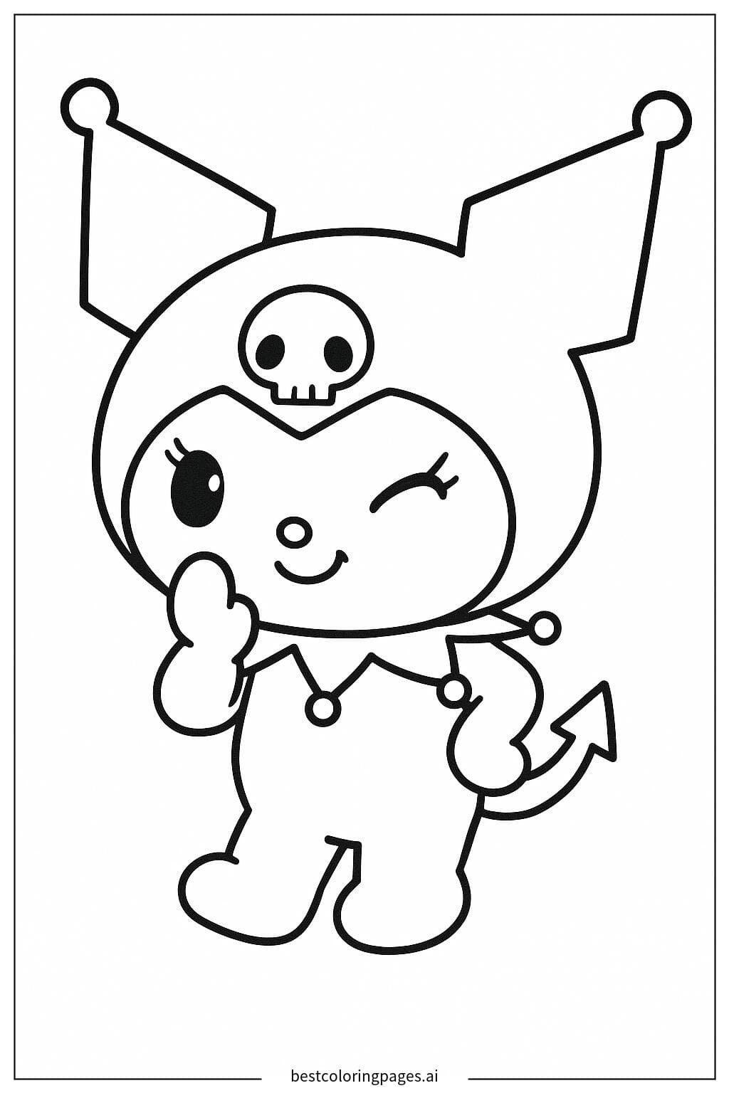 Kuromi俏皮眨眼