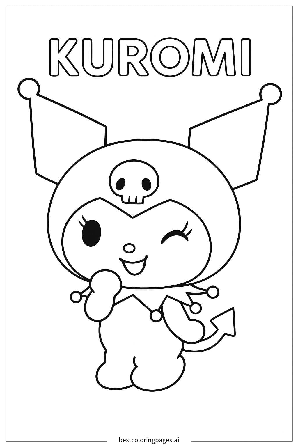 Kuromi 俏皮眨眼