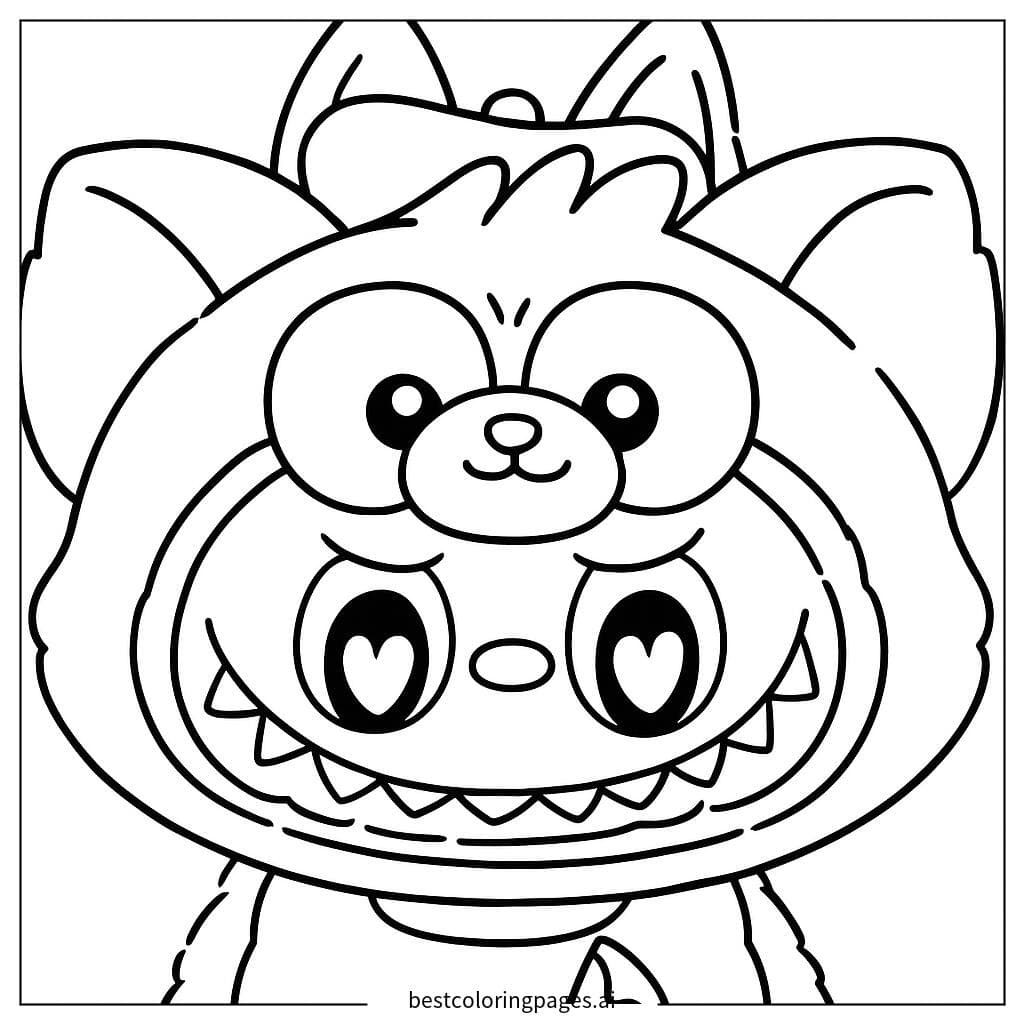 Labubu con disfraz de oso 1