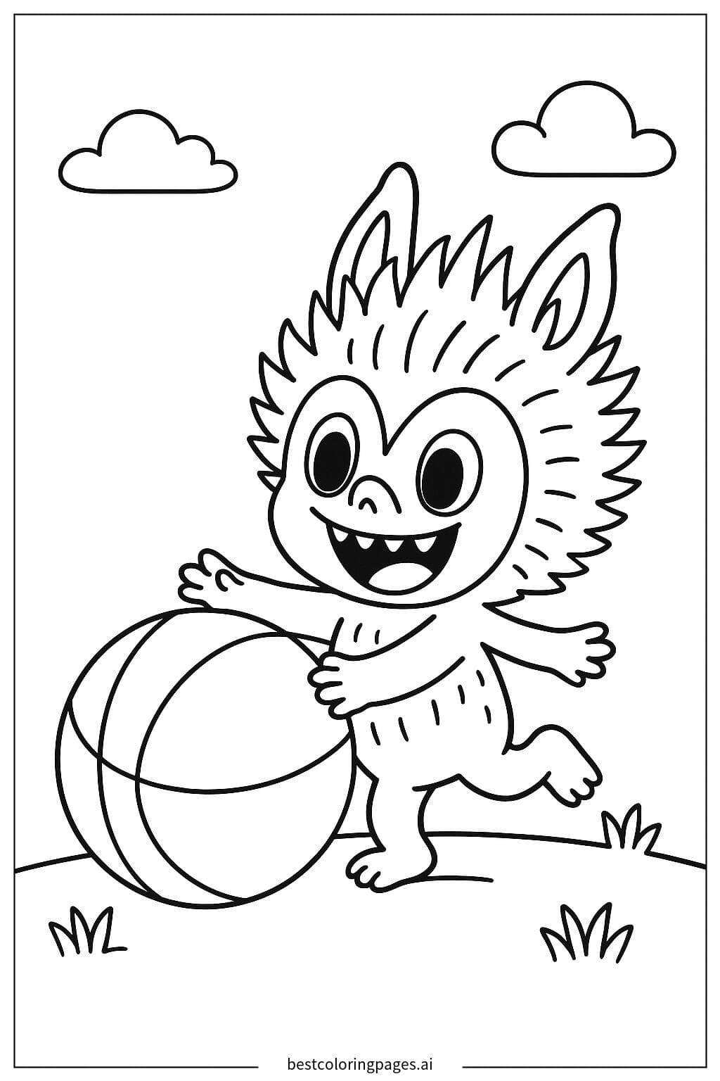 Labubu Enjoys a Fun Day with a Ball