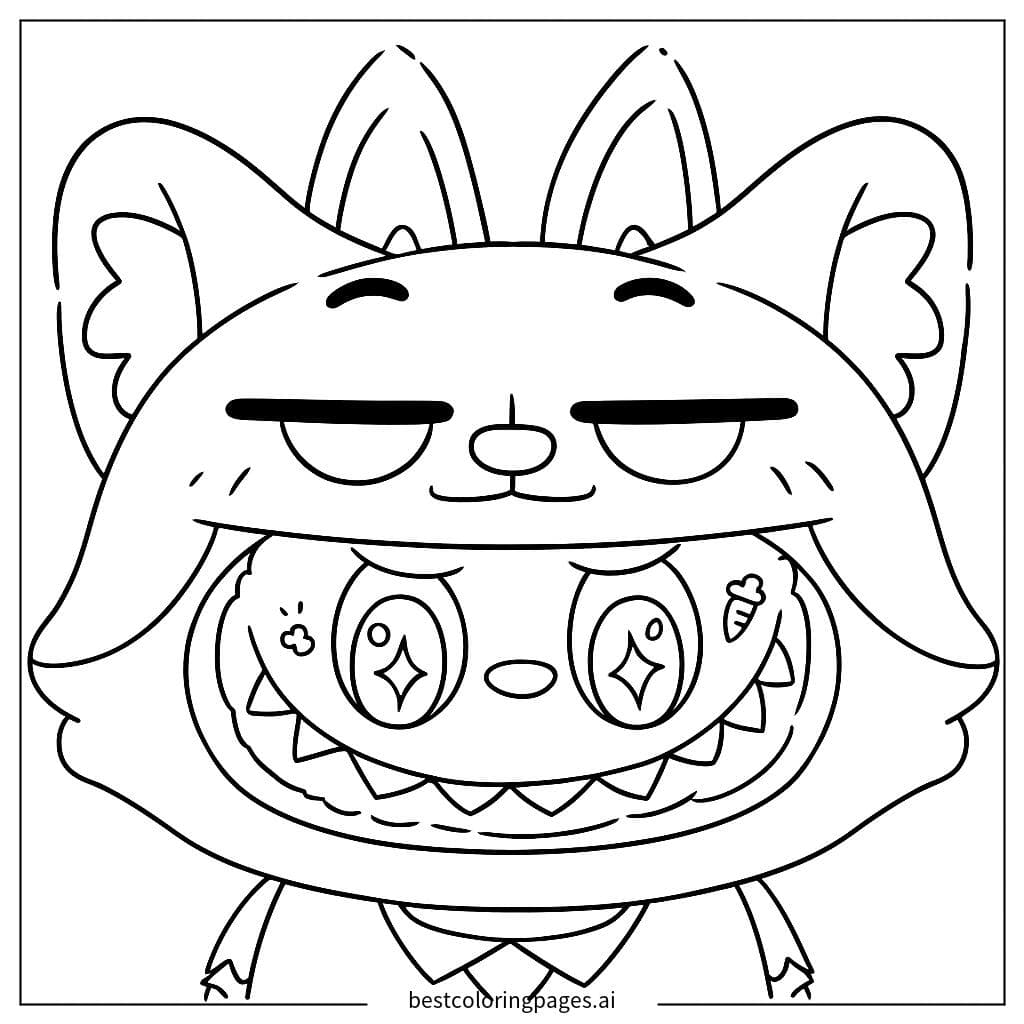 Labubu in a Fun Mask