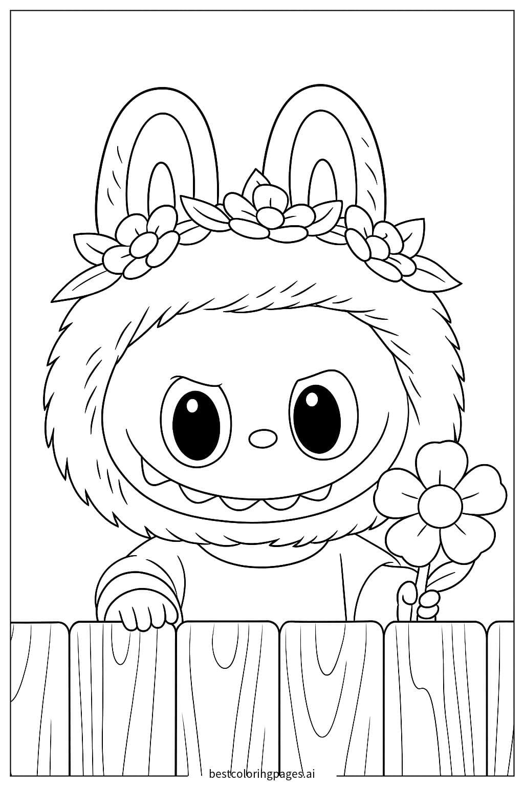 Labubu Holding a Flower