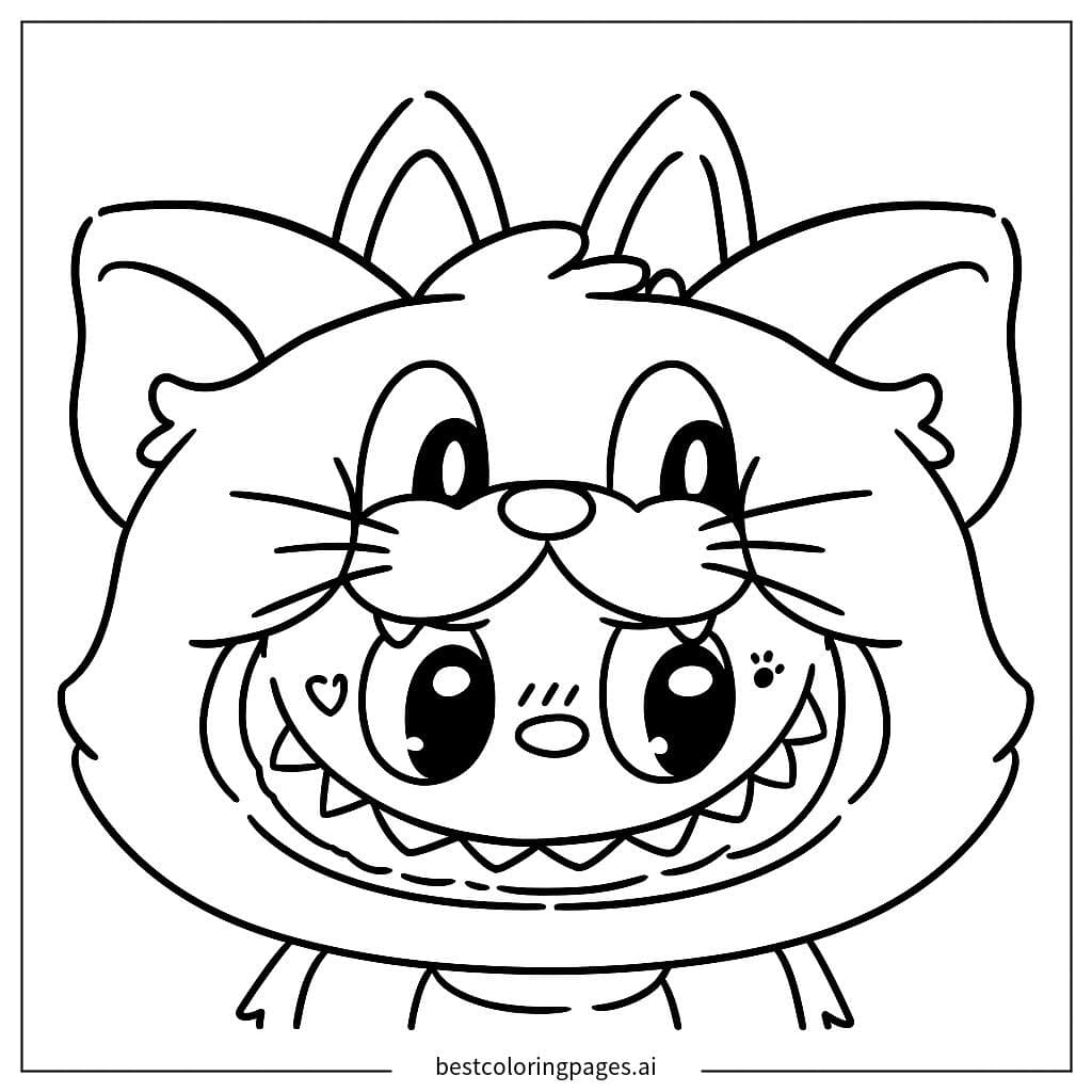 Labubu with a Cat Mask