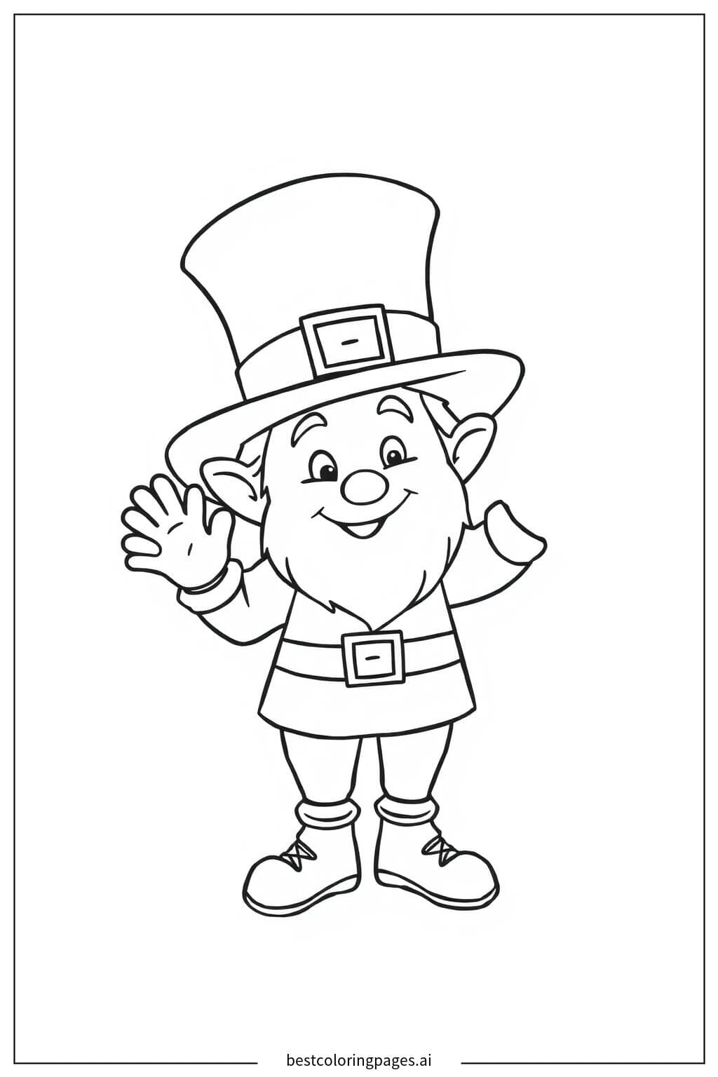 Leprechaun Melambaikan Tangan
