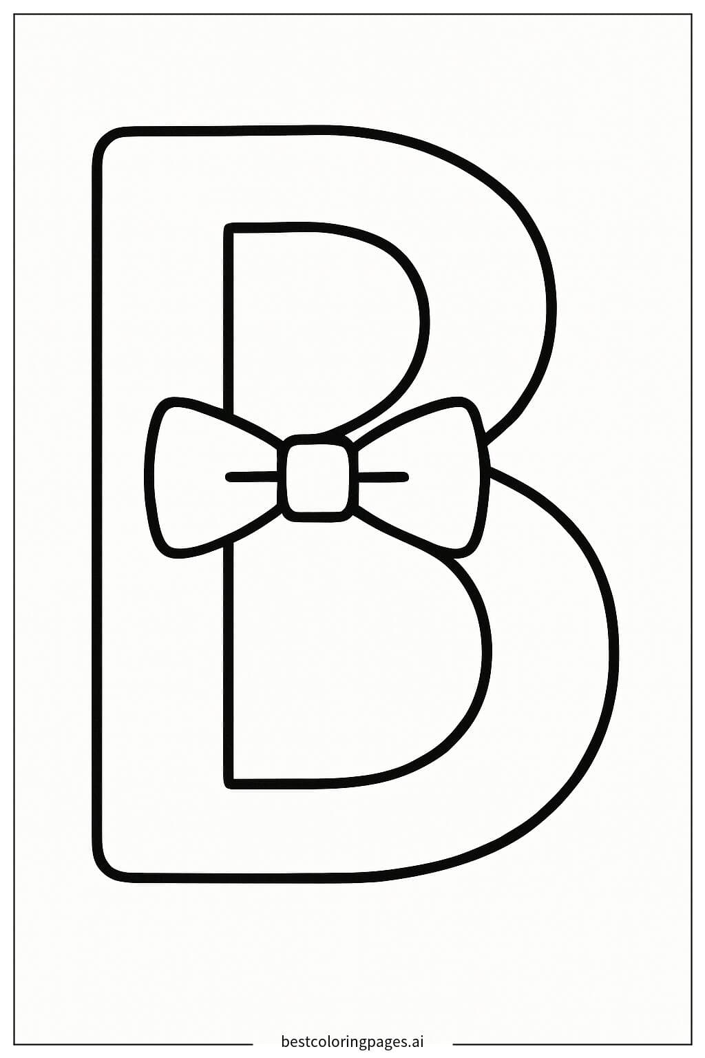 Letter B with a Bowtie