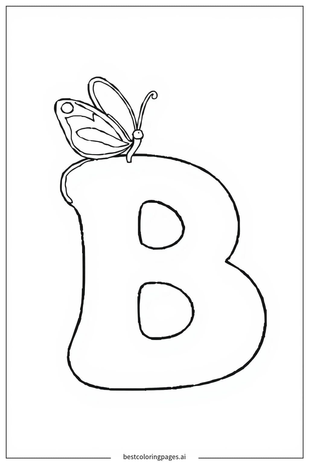 Буква B с бабочкой