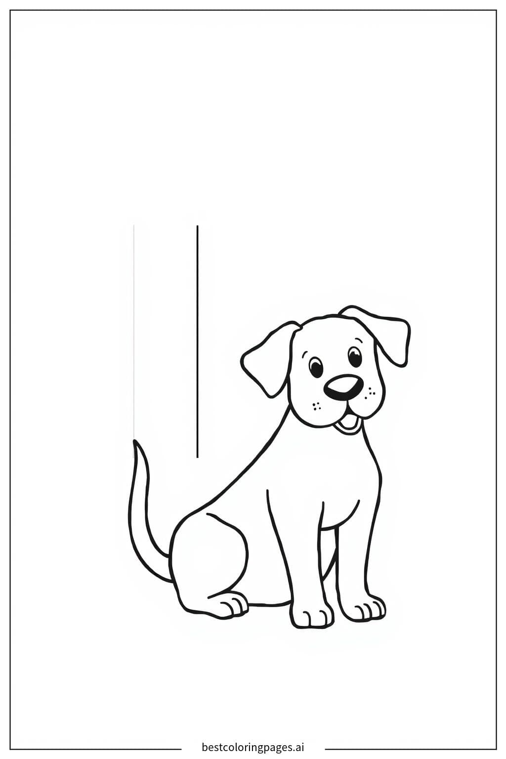 Letter 'D' and a Cheerful Dog