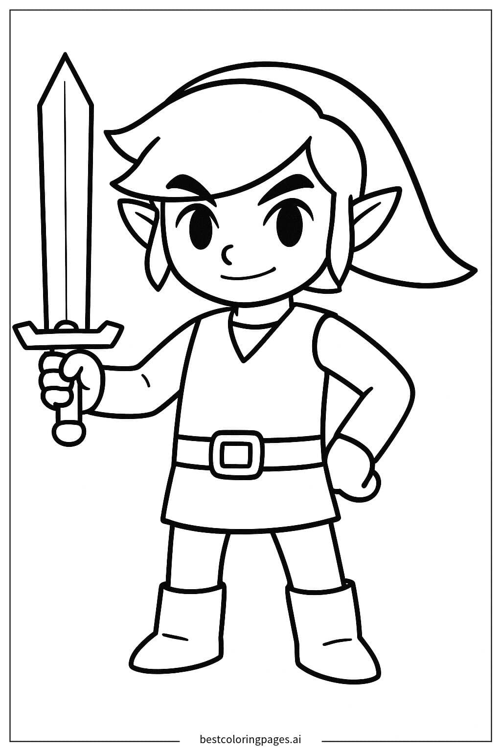 Link mit einem Schwert