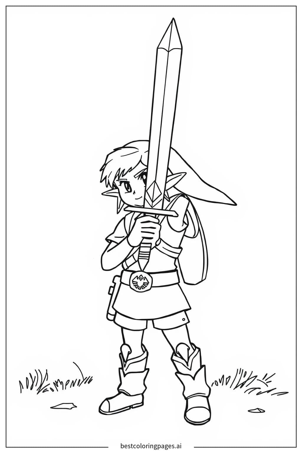 Link tenant l'Épée de Légende
