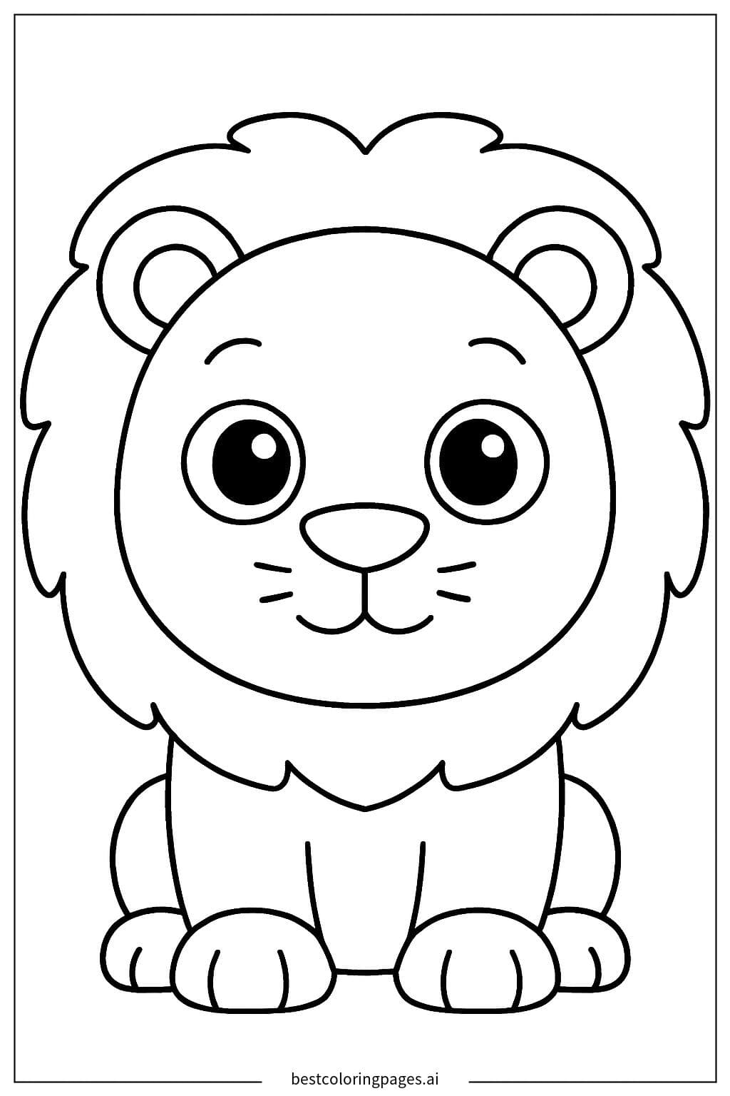 Lion Face Close-Up