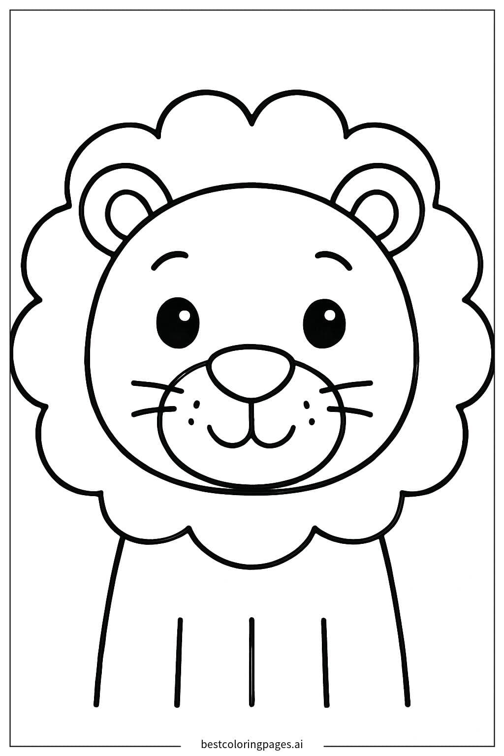 Lion Head Close-Up
