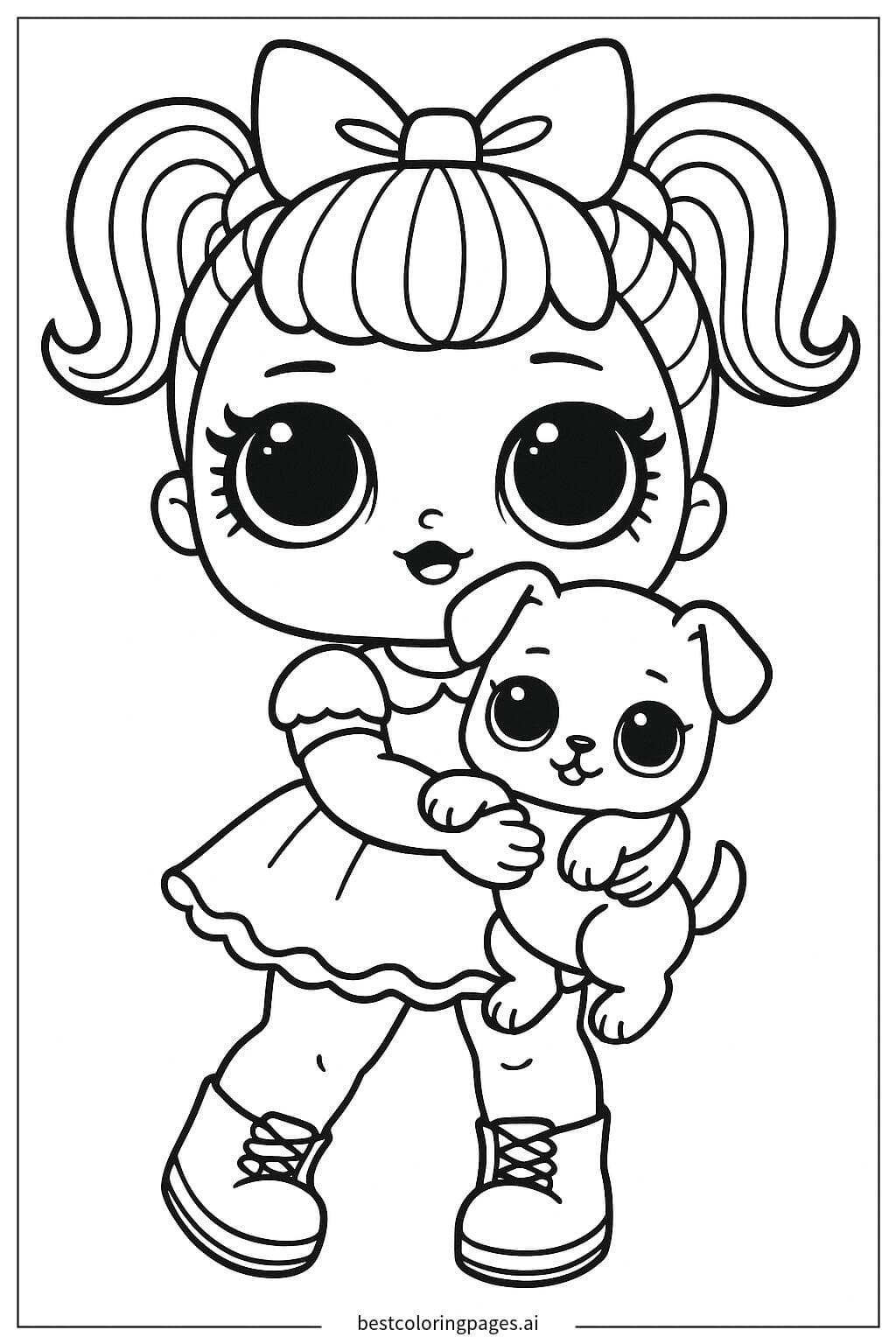 ตุ๊กตา LOL กับลูกสุนัข