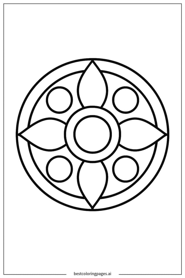 Basic Mandala Design Coloring Page