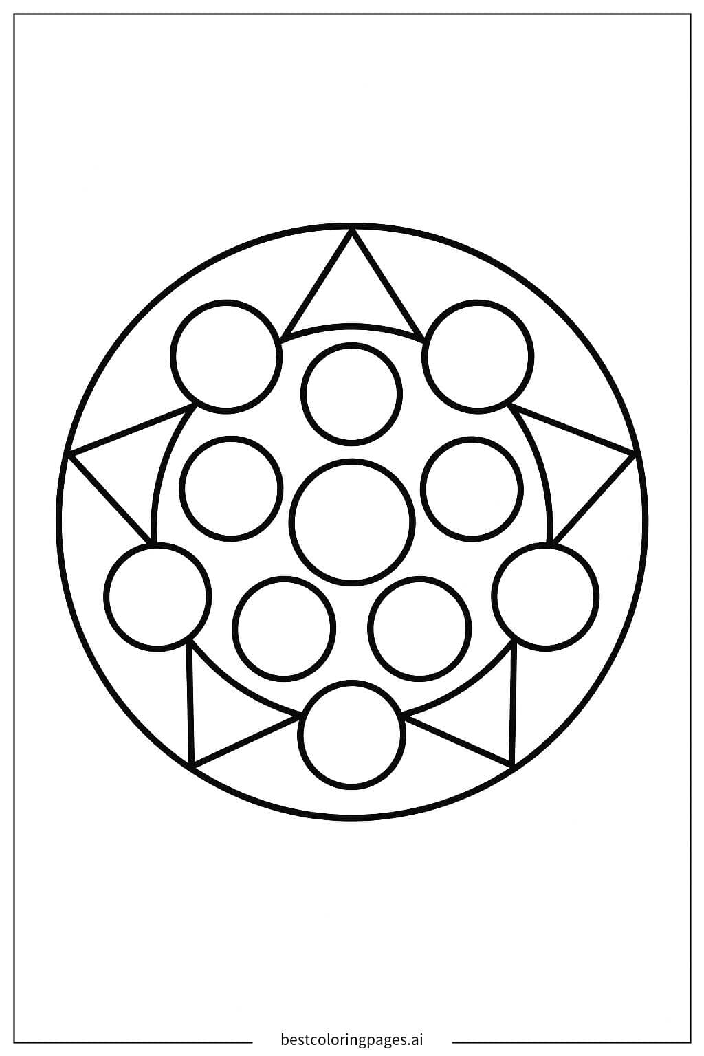 Mandala with Basic Shapes