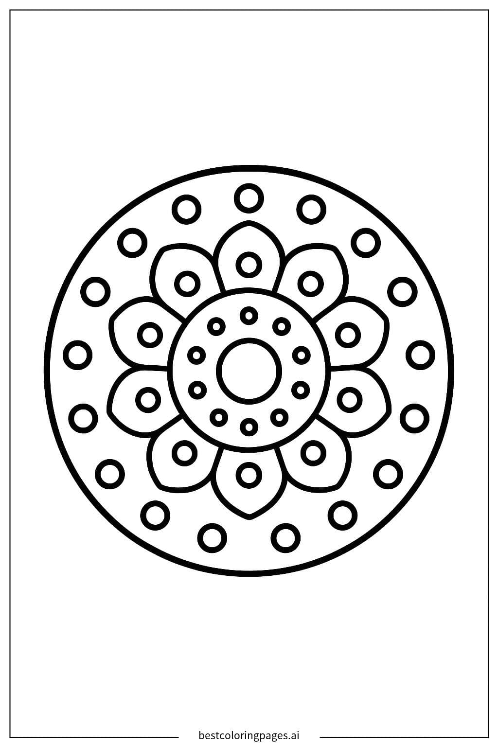 Mandala avec des points simples