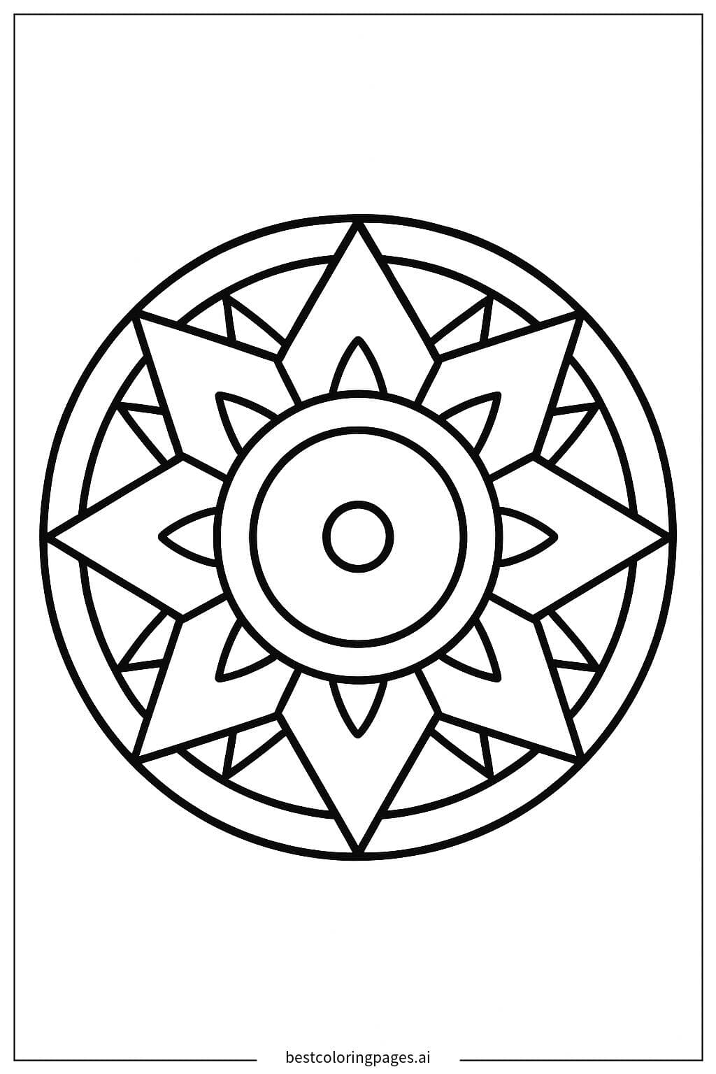 Mandala with Triangle Patterns