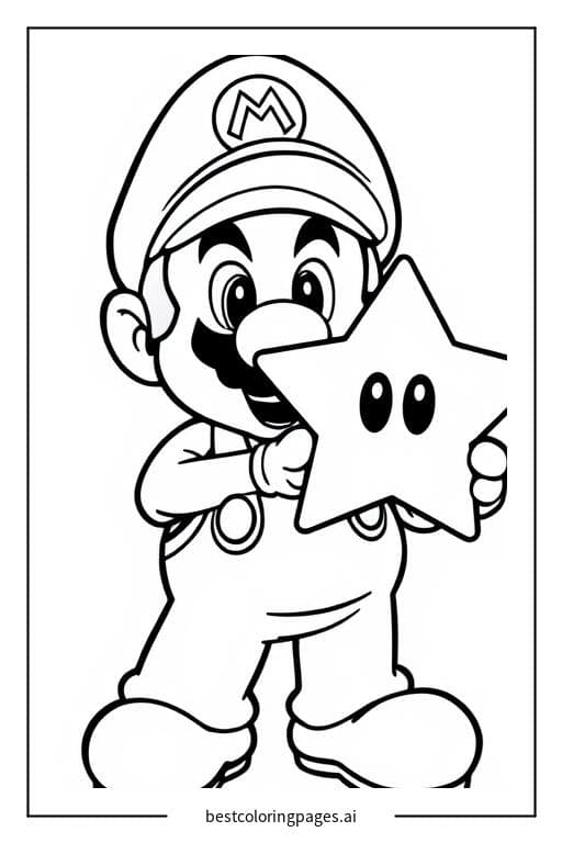 Mario con una stella