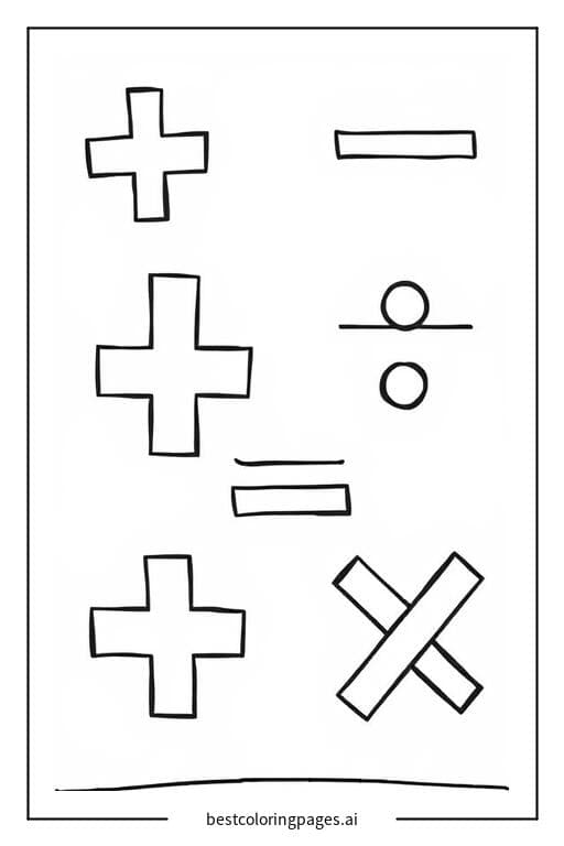 Símbolos Matemáticos em um Quadro