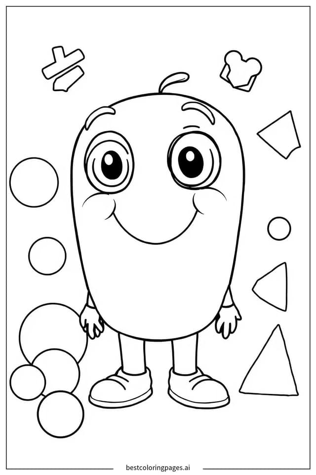 Fun with Math Symbols Coloring Page