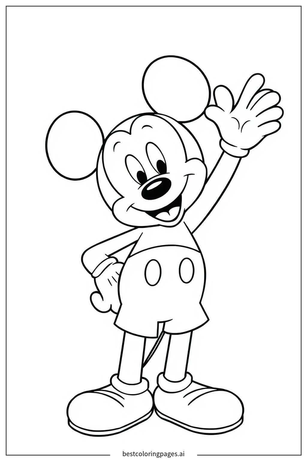 Mickey Mouse Waving Hello