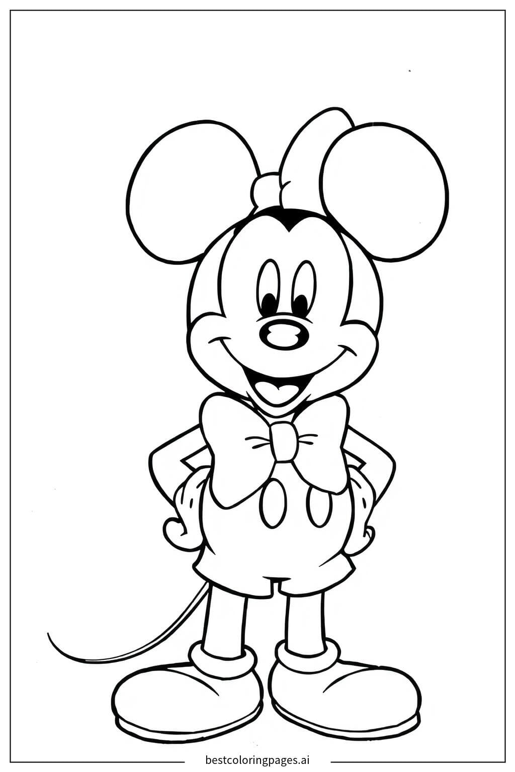 Mickey Mouse com gravata borboleta