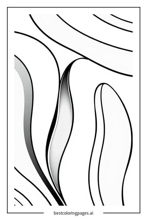 Disegni di Linee astratte minimaliste da Colorare