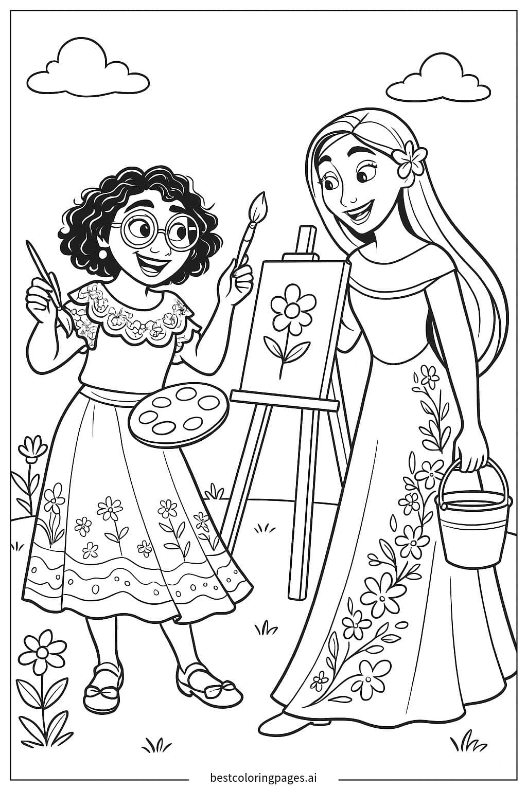Mirabel and Isabela: A Colorful Painting Adventure