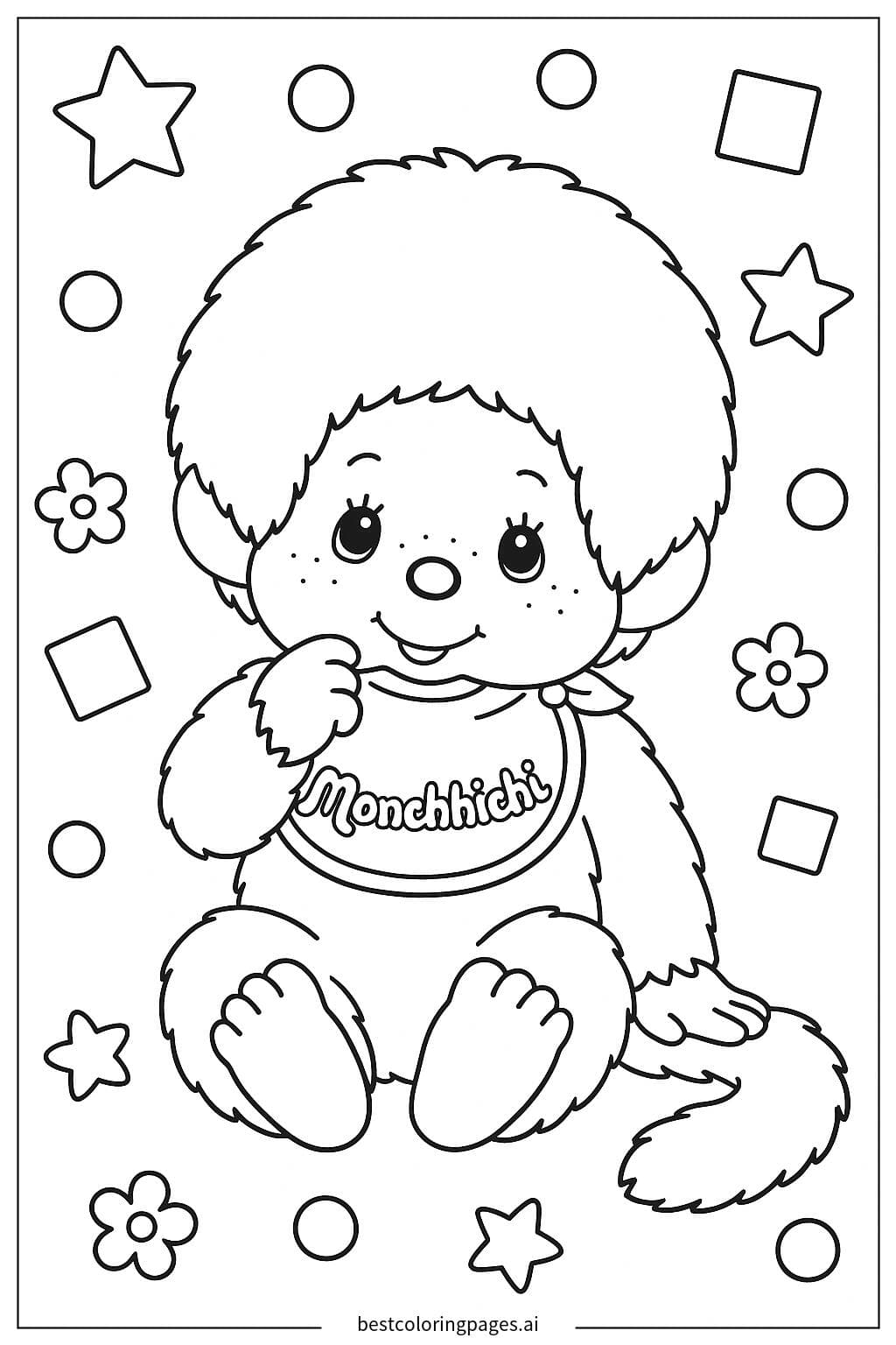 Monchhichi seduto tranquillamente
