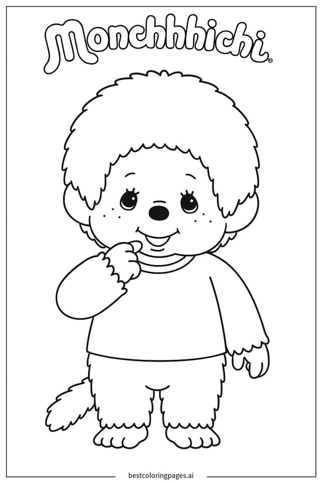 Disegni di Monchhichi In Piedi da Colorare