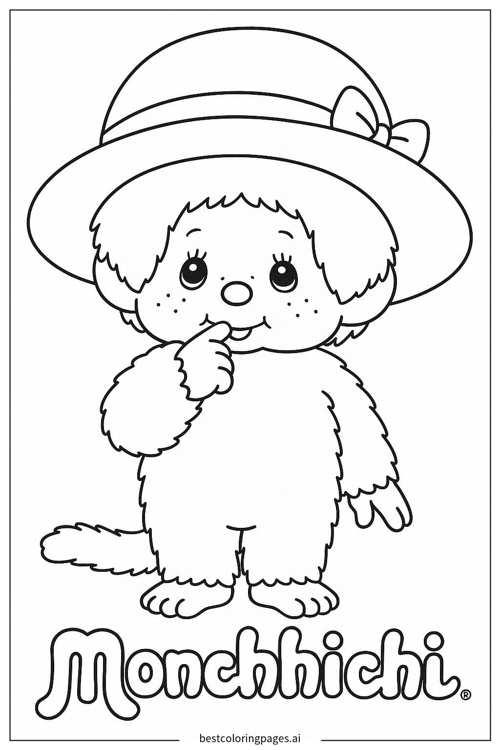 Monchhichi Wearing a Stylish Hat