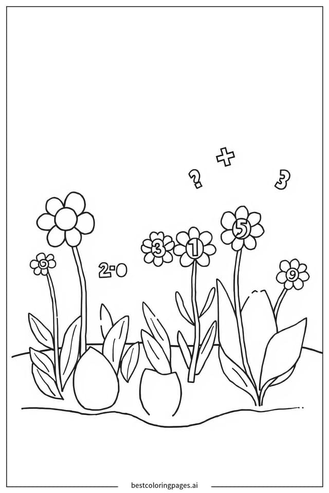 Multiplication Garden Coloring Pages
