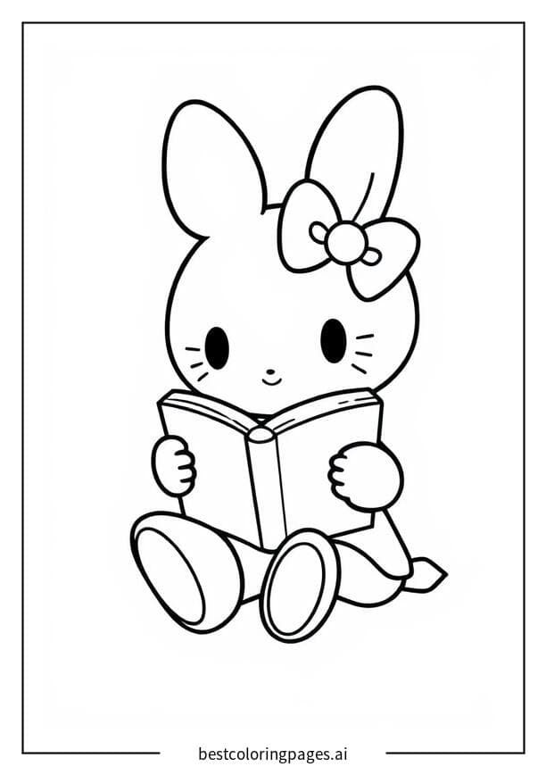 My Melody Enjoying a Book