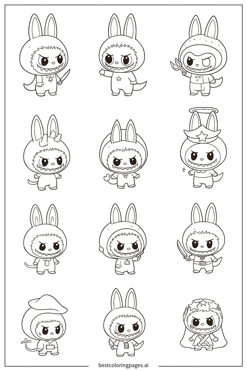 Nine Style Labubu Variations Collection